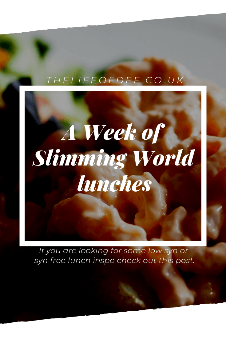 A Week of Slimming World Lunches | Looking for some #slimming #world #lunch #ideas then you have come to the right place. Check out these low Syn lunches