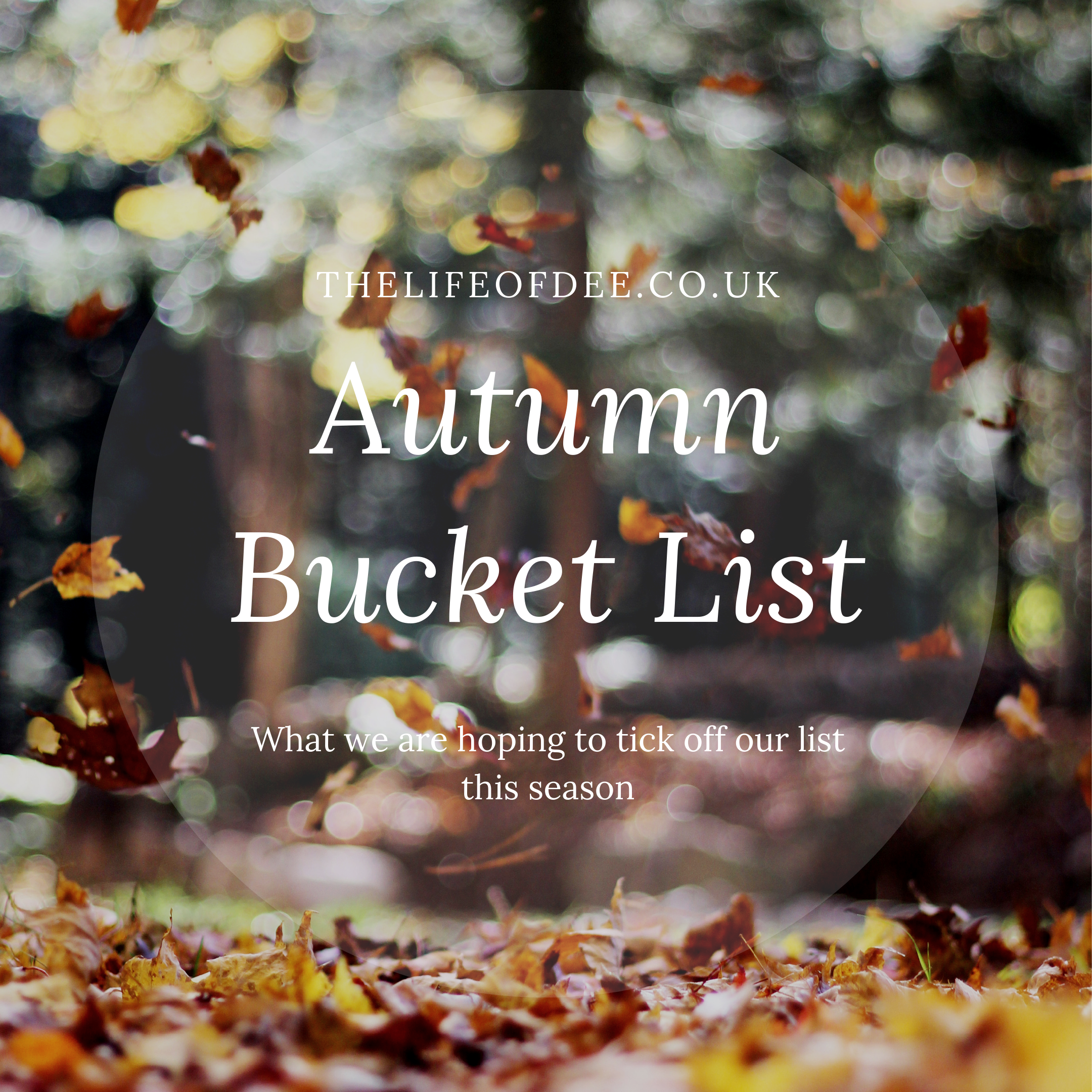 Autumn Bucket List 2018